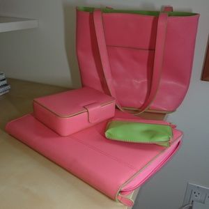 Baekgaard Pink & Green Handbag + Accessories